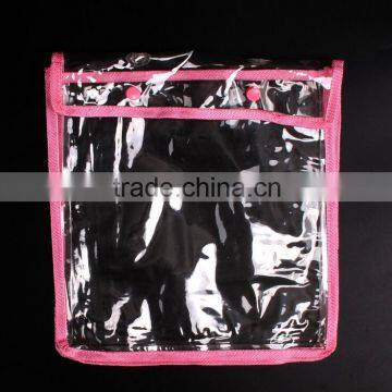 clear PVC bag,button closure style shopping bag ,gift bag ,Cosmetic bag ,webbing PP piping