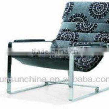 Hot sell 2013 new style top grade gold quality sx-048 leisure chair Living Room Chairs chromed steel base(smple)