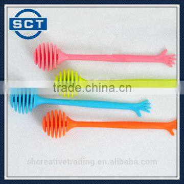 Plastic Long Handle Spiral Head Honey Sugar Dipper Stirrer Stick photo-3