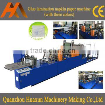 Automatic tissue napkin table printing folding serviette paper machine plant