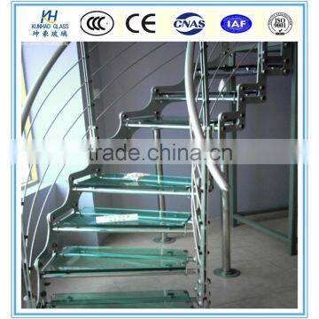 12mm in door glass stair railings toughened glass stairs