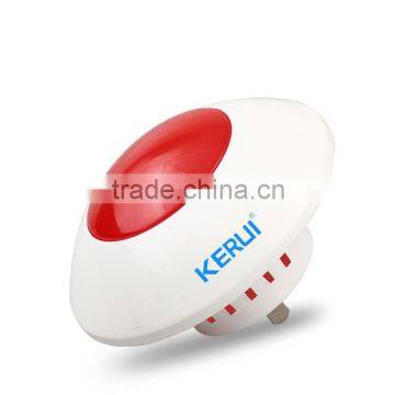 Wireless Indoor Siren Sound and Flash Light for House Keeper Alarm System, Kerui 433Mhz Strobe Siren Voice Volume Adjustable