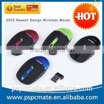 2015 Fashion 2.4GHz USB Optical Red Light Wireless Mouse USB Receiver Computer Laptop