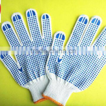 55g blue rubber cotton glove