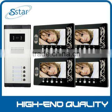 Apartment Wired doorphone Entry 6 Unit & 7" TFT LCD Indoor Monitor & Video Intercom System XSL-V7C-520