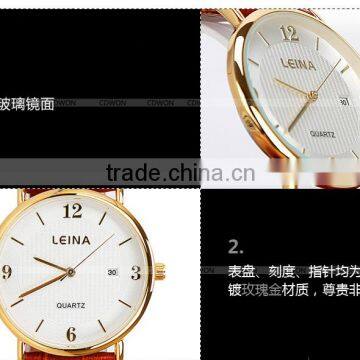 Newest Luxury Automatic Leather Strap Men Wrist Watch Gift