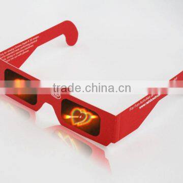 Romantic Love Heart diffraction glasses, Paper glasses gift to brand the glasses with your logo and website, 3D-World Glasses                        
                                                Quality Choice