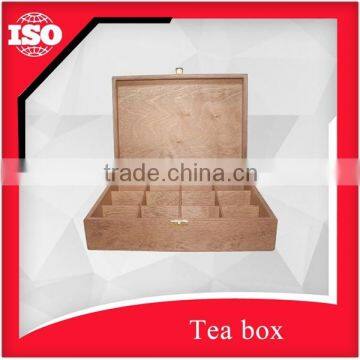 Fashionable compartments presentation tea box with nature color