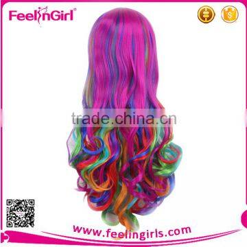 Exported Fancy Mixed Color Synthetic Cosplay Wigs Caps photo-6