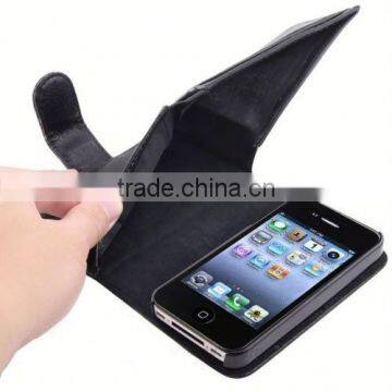 Shenzhen Manufacturer Mobile Wallet Case for iPhone 4S F-IPH4LC005