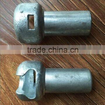 Metal polymer insulator fitting with zinc coated surface