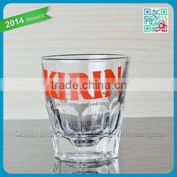 Embossed Bottom Crystal Glass Shot Cup Drinking Vodka Glasses