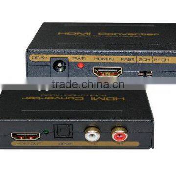 High Quality HDMI and Optical SPDIF+RCA L/R Audio Extractor HDMI Audio Splitter Adapter