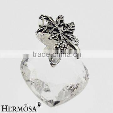 Hermosa Jewelry Love Heart Crystal Topaz Girls Costume Party Silver Pendant