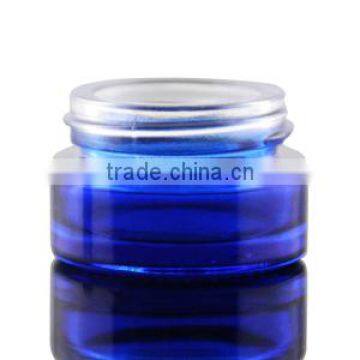 whole sale beauty supply cobalt blue glass jar