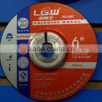 377 Ligangwang Abrasive 125*6*22 2.5NET Depressed Center Grinding Wheel FOR INDIA MARKET photo-3