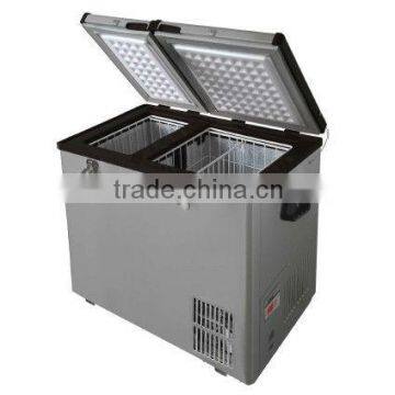 80L dual zone car fridge/ dc car freezer,portable freezer