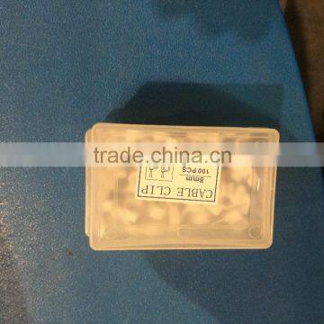 supply white circle nail wire clip/nail cable clips 32mm
