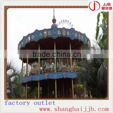 Amusement Park Rides Double Decker Carousel Merry Go Round Manufacter