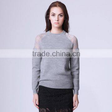 Ladies Knitwear Lace Pullover