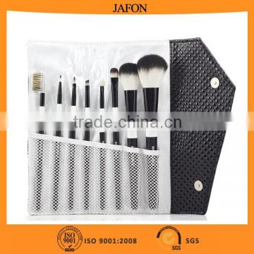 Two colors wood handle 8pcs makeup brush sets on sale