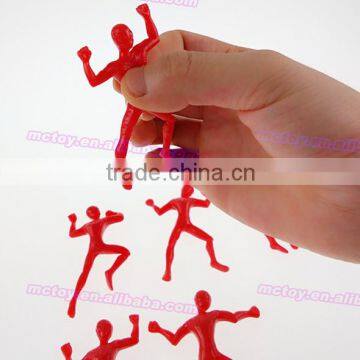 sticky acrobat tpr toys sticky man toy fashion sticky wall toys