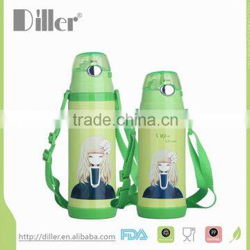 wholesale high quality double wall stainless steel bottle kids straw