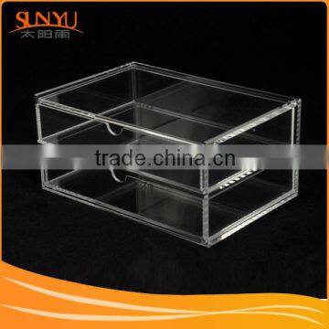 Clear 2 Layers Drawer Acrylic Box&Case Display