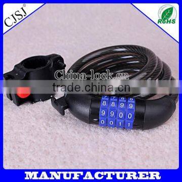 2014 top security digital combination bicycle lock with thick cable