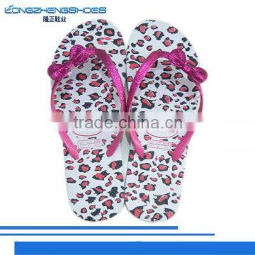 Leopard design cheap eva felt slipper for lady