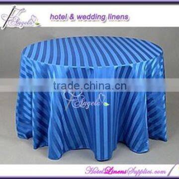 120 inch round stripe table cloth, 120 inch round stripe tablecloth, iron-free, seamless