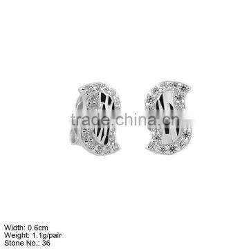 GZA9-022 New Arrivals High Quality Jewelry Earring Diamond Cut Stud Earrings