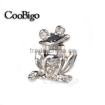 Fashion Jewelry Rhinestone Frog Pin Brooch Women Girl Party Promotion Gift Apparel Accessories