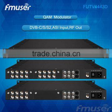 FUTV4443D 4 in 1 Mux-Scrambling QAM Modulator(8Tuner + 6*ASI in, 4Tuner + 6*ASI +2*IP in)with web management