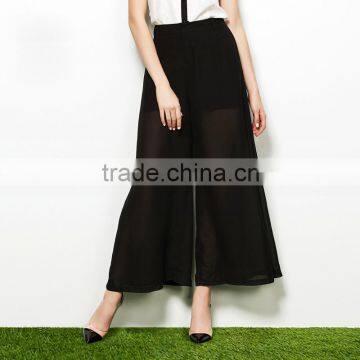 Wide Leg Fat Transparent Sexy Pants Causal OL Loosened Individualized Trouser Lady Summer Clothes OEM Supplier From Guangzhou