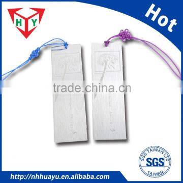 custom stainless steel brass aluminum bookmark for Promotion