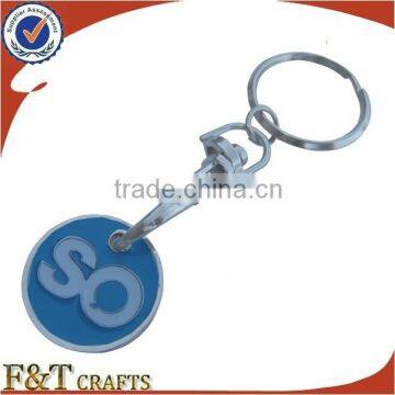 hot sale supermarket euro trolley coin with soft enamel