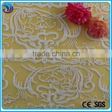 100% cotton lace net Embroidery Woven Organza Fabric