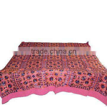 Indian Bedspread Embroidery Bedding Set From India