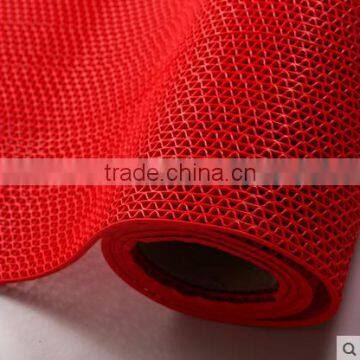 PVC S type anti-slip water proof carpet mat in roll