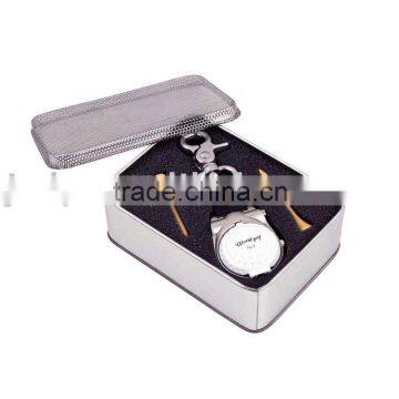 Golf Clip watch with two tees square box packing