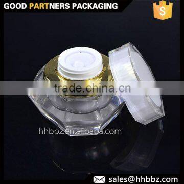 60g elegant diamond plastic jar packaging for cosmetics