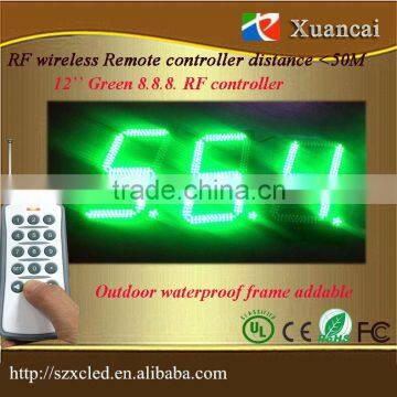 LED price sign 12 inch 888 single or both sides Gas station Sign LED digital display board