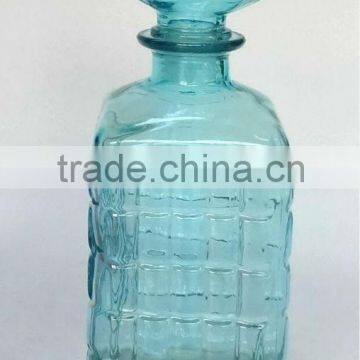 WN03P square glass wine bottle painted with color