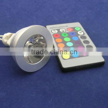 Aluminium alloy led rgb spotlight, ir control 5w rgb spotlight