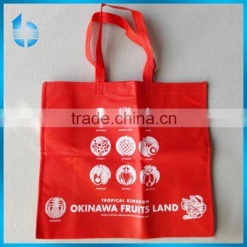 Red recycled non-woven fabrics cloth hand bag for fruit gift