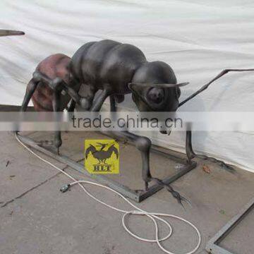 HLT Black fiberglass insect in outdoor exhibition