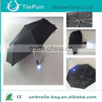 Folding Umbrella With Torch Handle/LED Umbrella