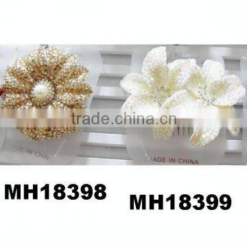 wholesale glitter korean suede crystal flower bridal hair accessories