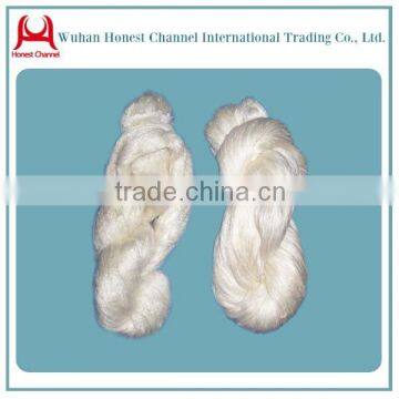 100 pct spun polyester twist hank yarn 50/2 raw white with OIL YIZHENG raw material
